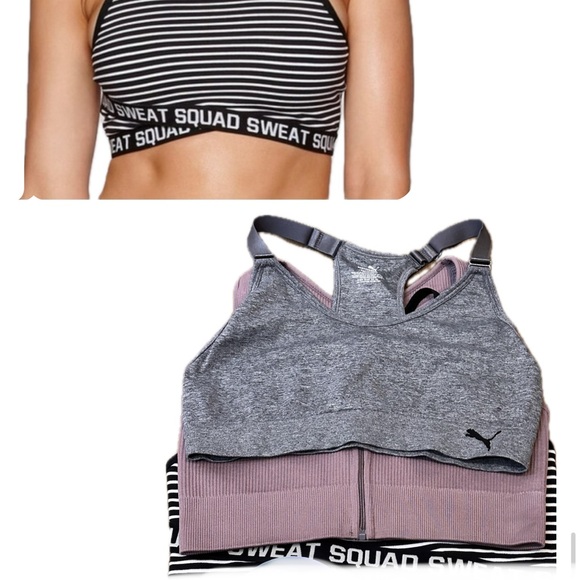 Bundle of 3 Sport Bras Lorna Jane, Puma, high impact rubbed zipper front bra EUC - Picture 2 of 10